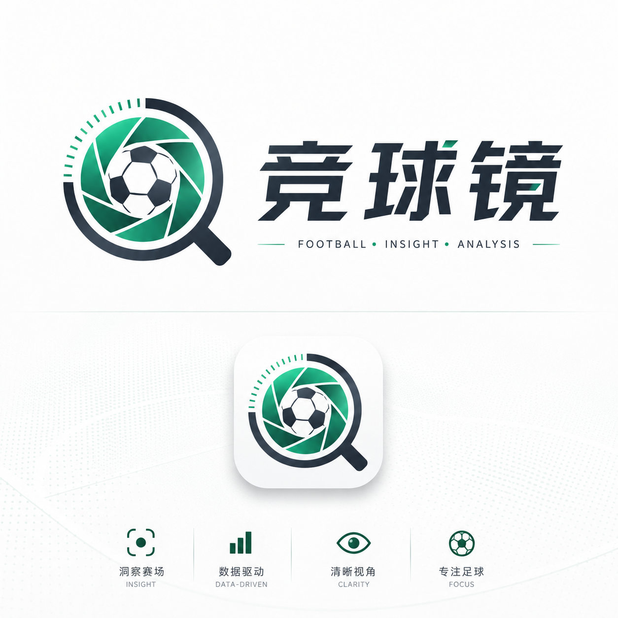 竞球镜 Logo 与图标展示